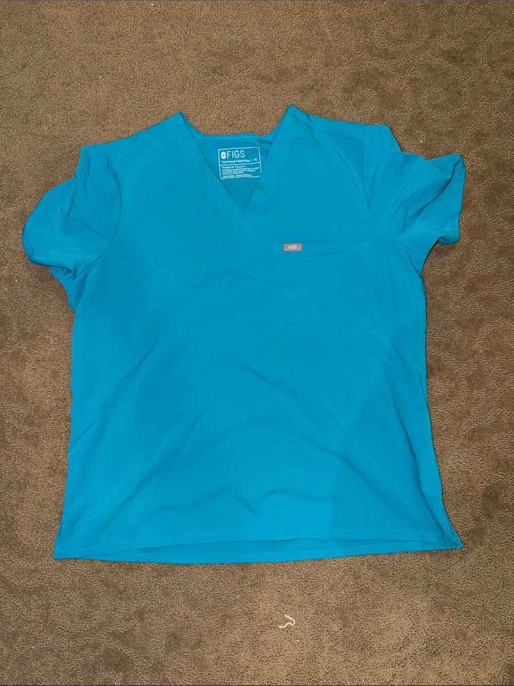 FIGS Women's Teal Catarina Scrub Top XL
